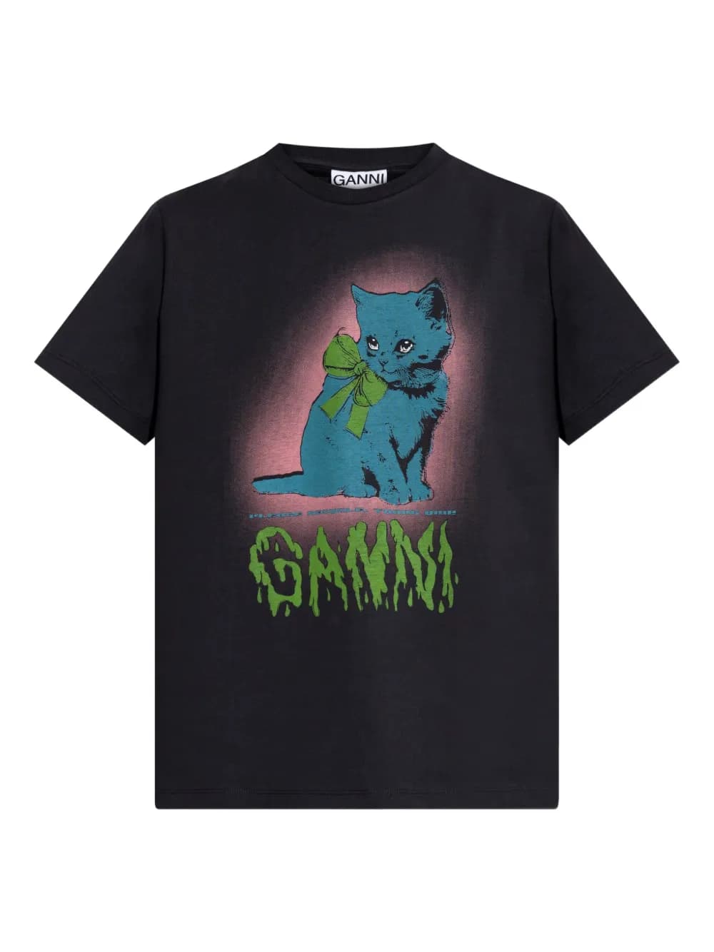 GANNI Camiseta con lazo de gato