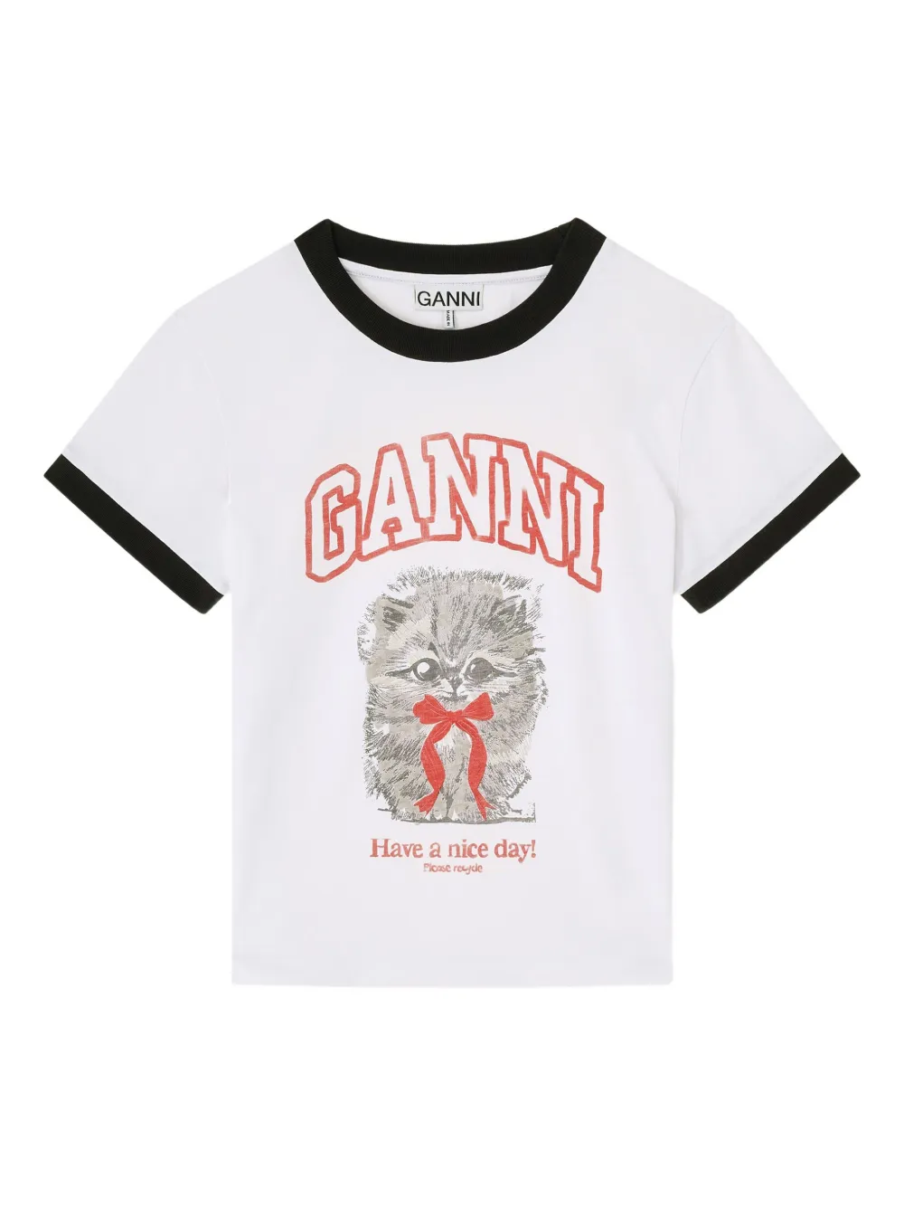 GANNI Camiseta mangas cortas